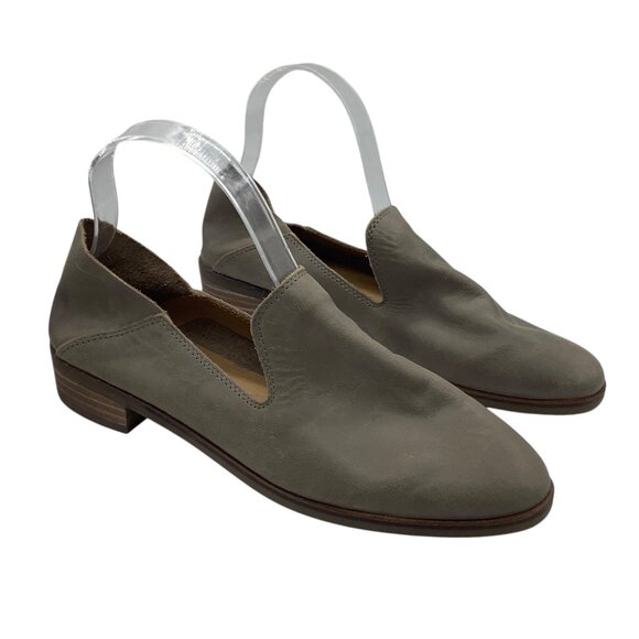 Lucky Brand Cahill Leather Slip-On Loafers Women Size 8 Taupe - Picture 1 of 8